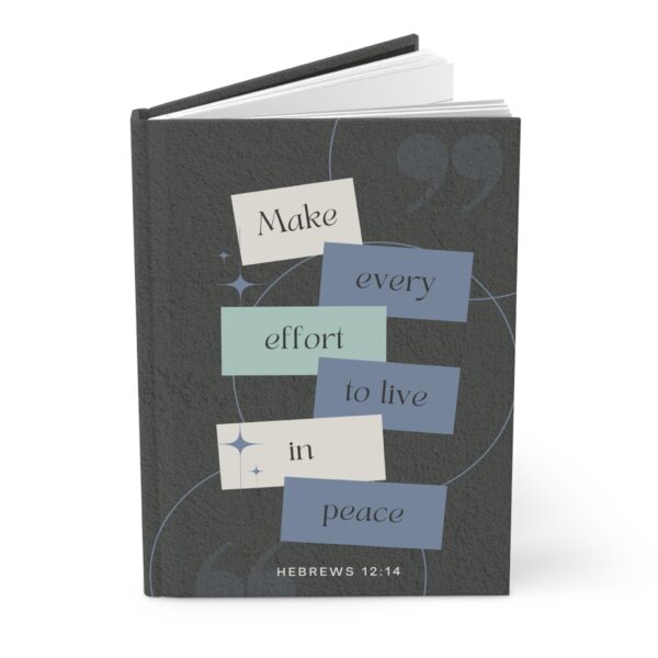 Live in Peace Hardcover Journal | Grey - Image 3